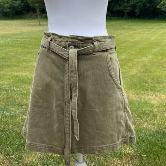 American Eagle Denim Skirt ~ NWT ~ Stretch - Olive Green - size 14 - Picture 6 of 14